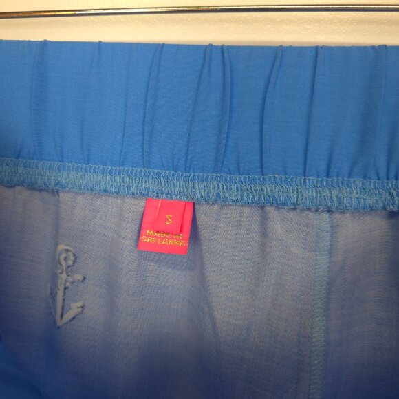 NWOT Lilly Pulitzer Bal Harbour Palazzo Blue A Lil Nauti Engineered Pants  Small - Picture 11 of 13